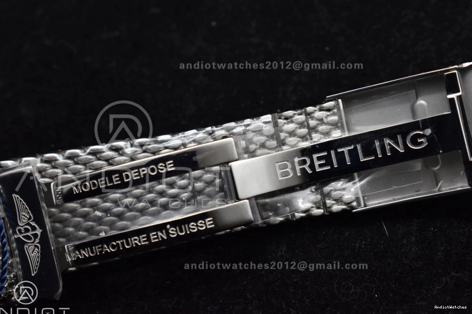 on Bezel A and RG Mesh WaterResistant Dial SuperOcean 1172 Blue BLSF Bezel Bracelet Blue Ceramic 42mm SS II Heritage 0516